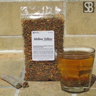 Mellow Yellow™ herbal tea and smoking blend.