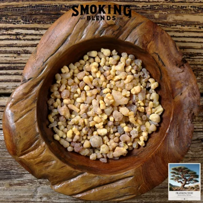 Frankincense Displayed in Wooden Bowl