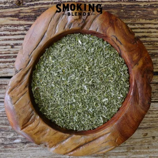 Catnip Leaf Displayed in Wooden Bowl