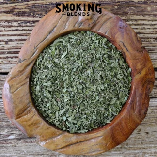 Field Mint Leaf Displayed in Wooden Bowl