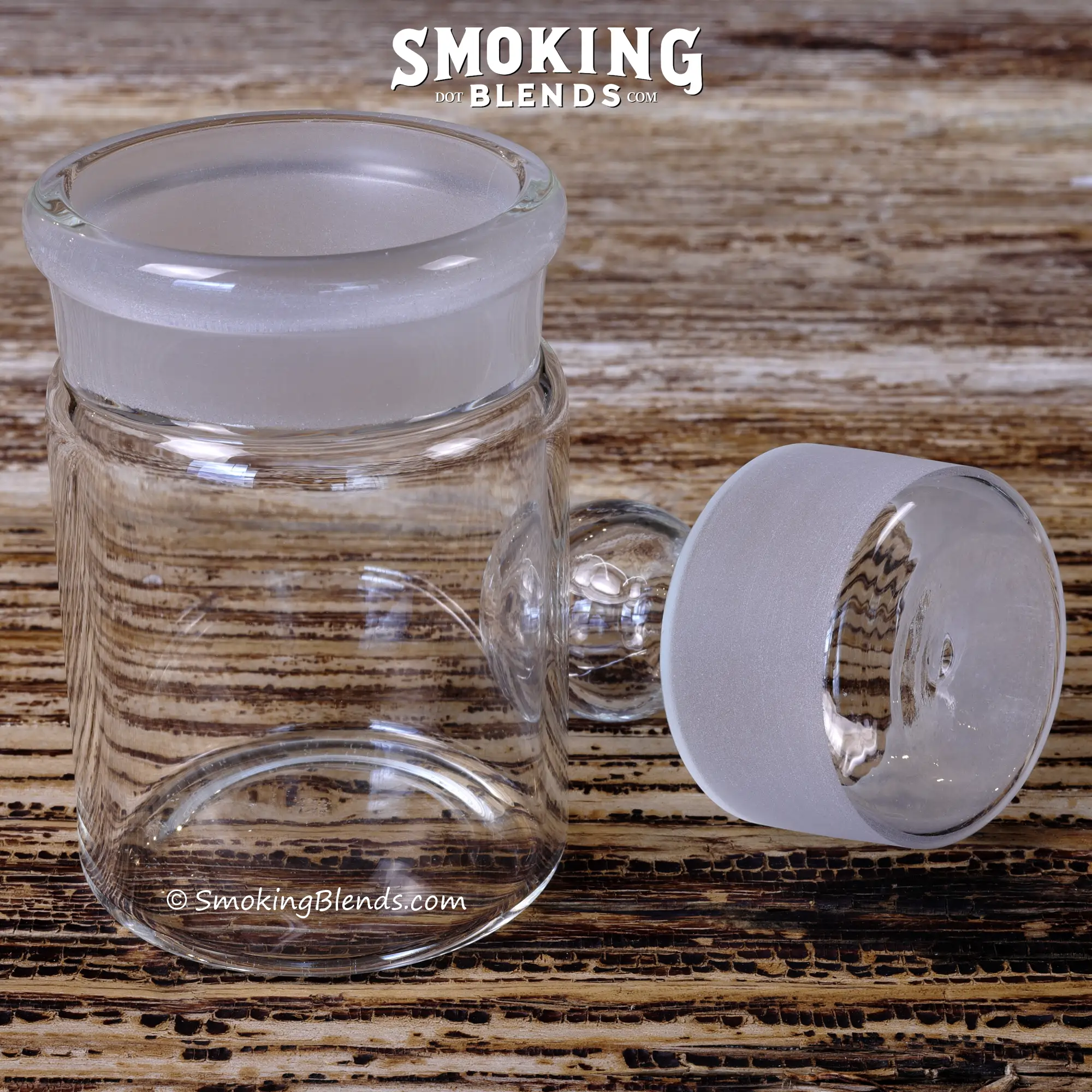 Glass Apothecary Jar with an Airtight Ground Glass Stopper Side View