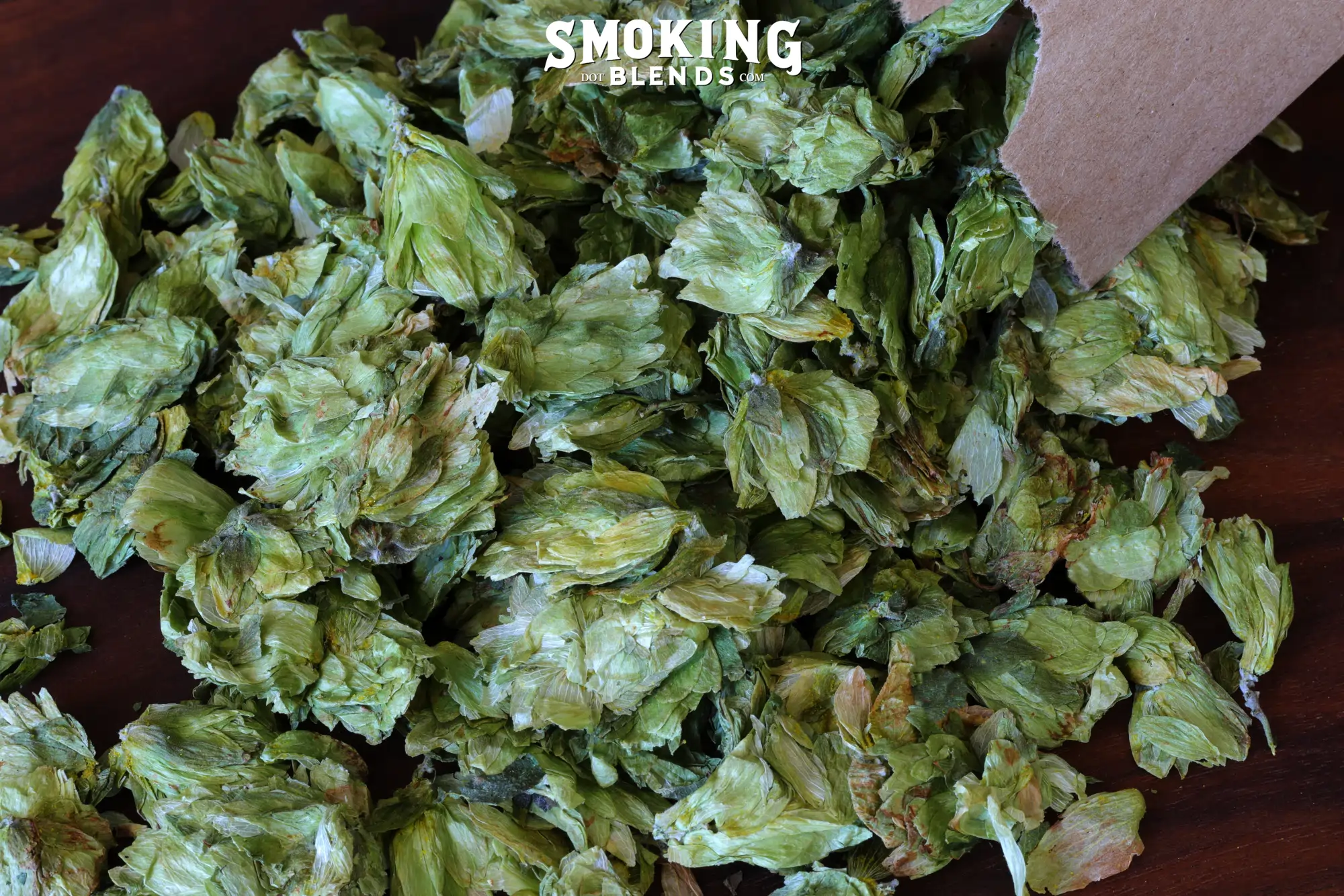 Hops Flower Tea on Walnut Rolling Tray