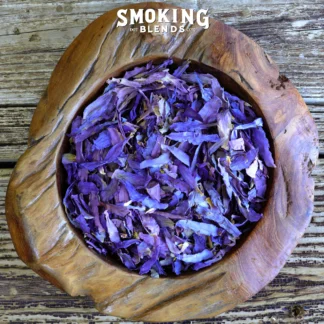 Blue Lotus Petals Displayed in Wooden Bowl