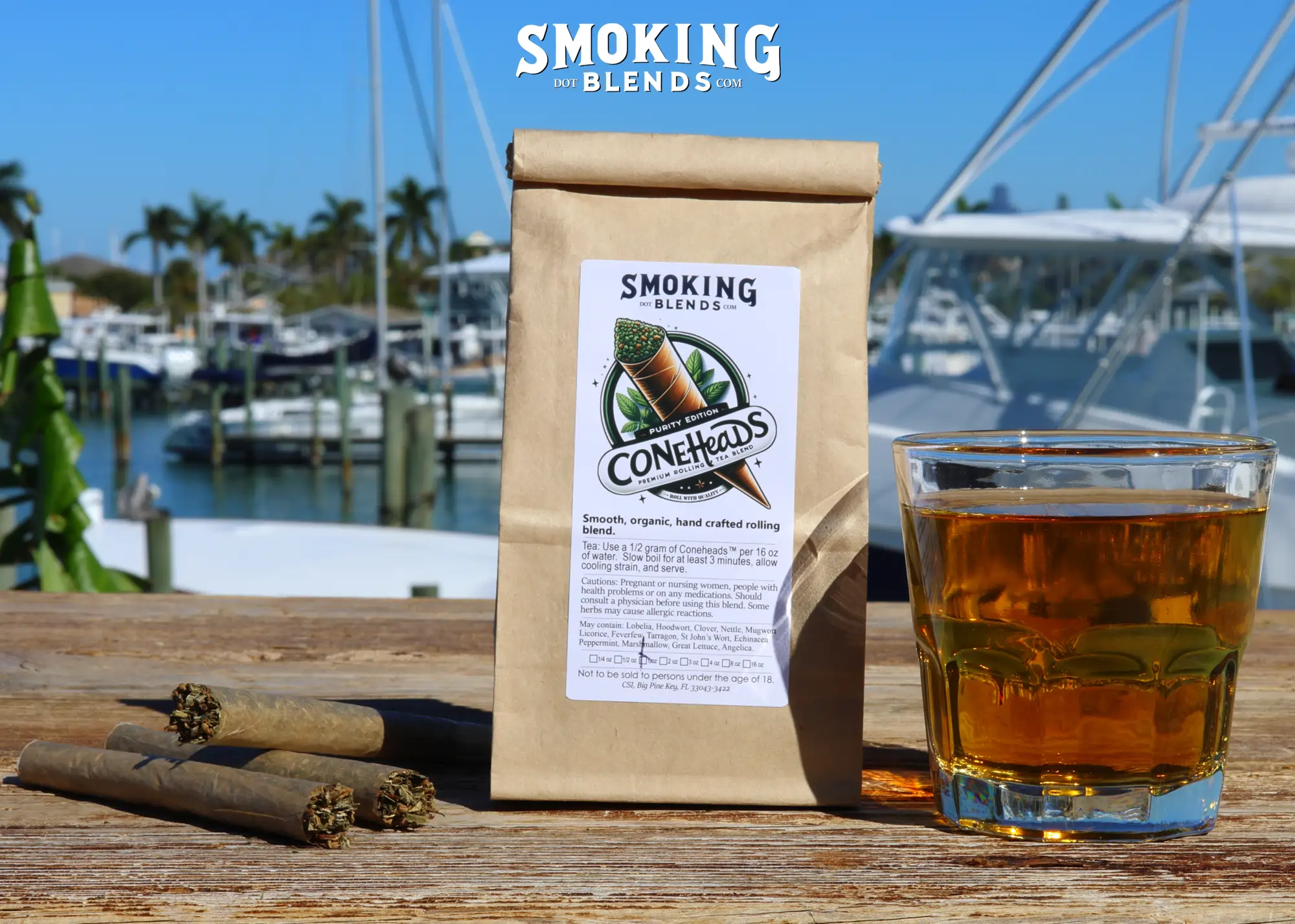 Coneheads Package Herbal Tea and Cones