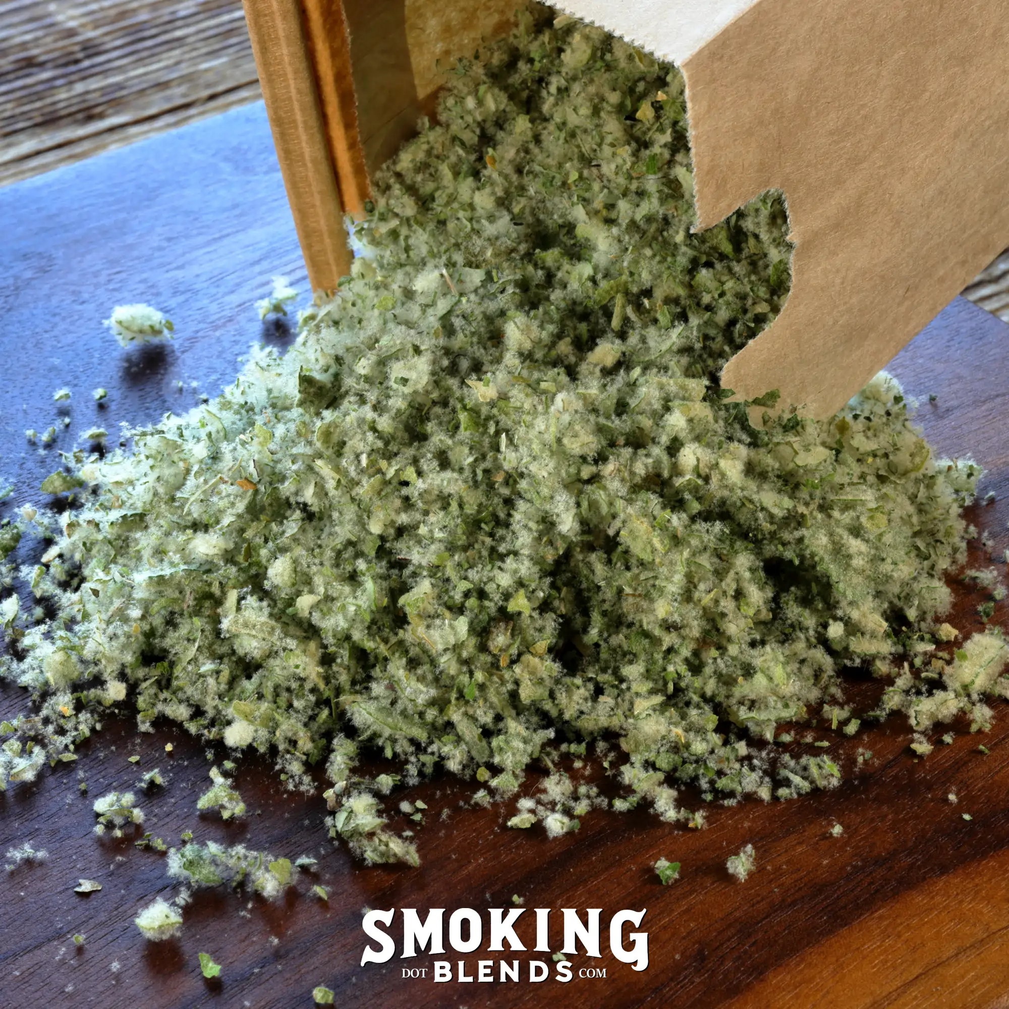 Package of Mullein Being Poured onto a Tray